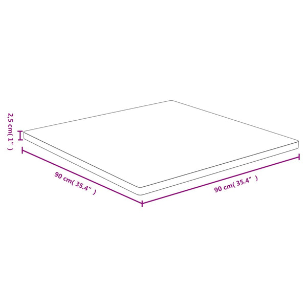 Tischplatte Gil 90x90x2,5cm (Bambus)