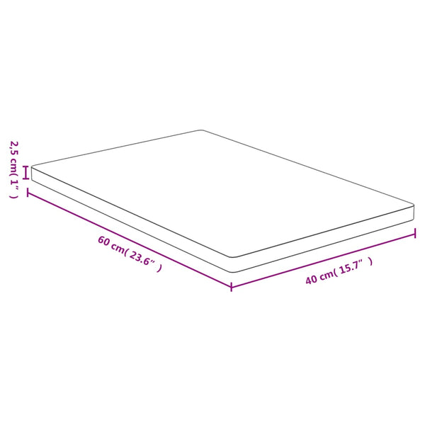Tischplatte Gil 40x60x2,5cm (Bambus)