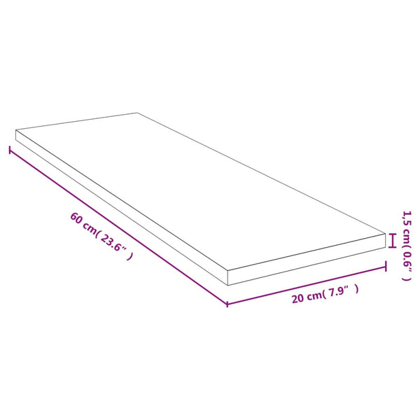 Wandregal Aqeil 60x20x1,5cm (Bambus)