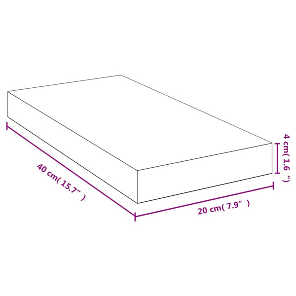 Wandregal Aqeil 40x20x4cm (Bambus)