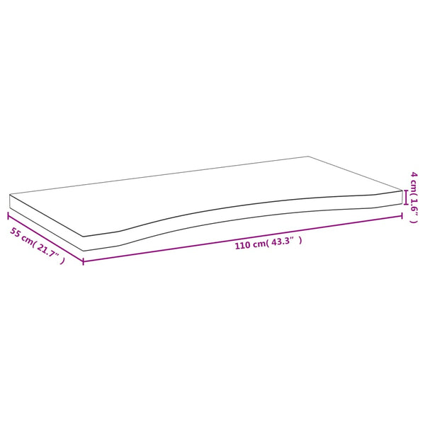 Tischplatte 110x55x4cm Silina (Bambus)
