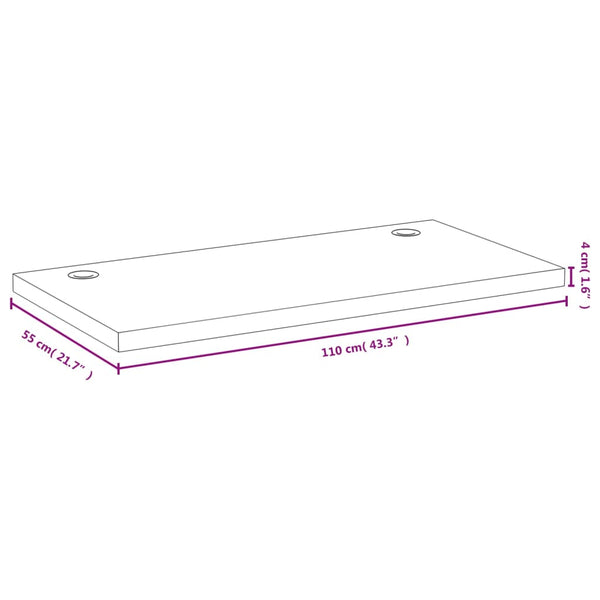 Silina Tischplatte 110x55x4cm (Bambus)