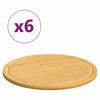 Schneidebretter Scharlote Ø30x1,5cm (6 Stück Bambus)