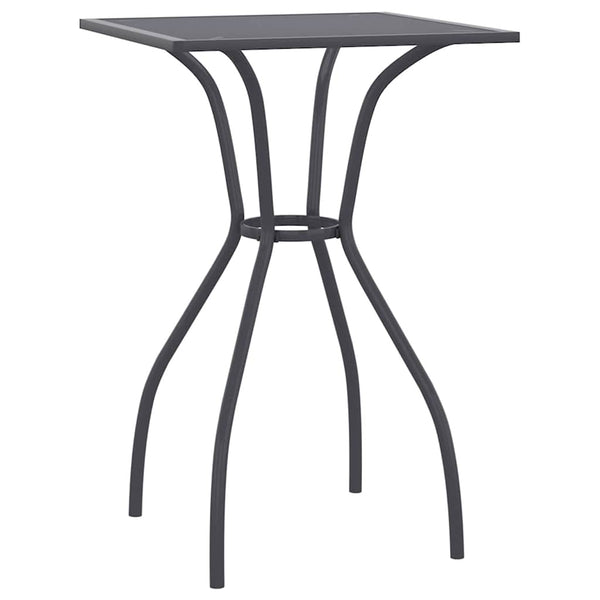 Anthrazitfarbener Gartentisch Moriah 50x50x72cm (Stahlgitter)