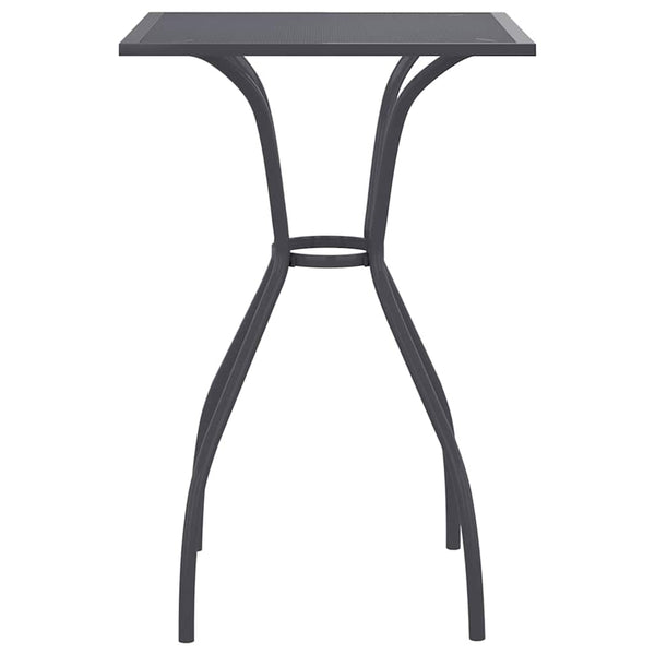 Anthrazitfarbener Gartentisch Moriah 50x50x72cm (Stahlgitter)