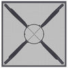 Anthrazitfarbener Gartentisch Moriah 50x50x72cm (Stahlgitter)