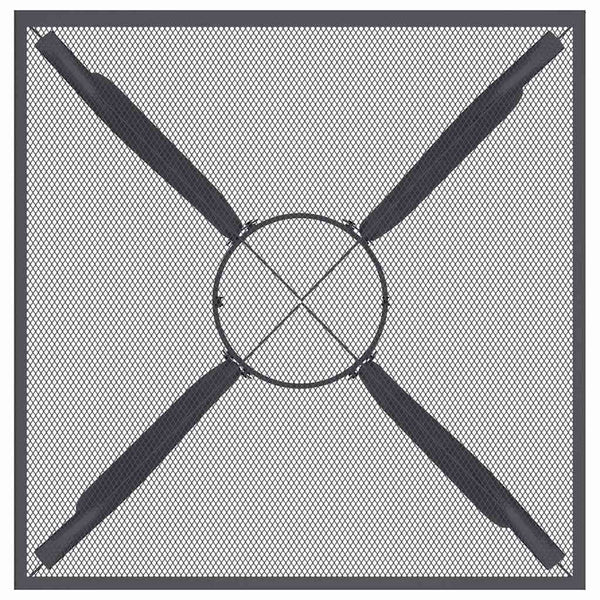 Anthrazitfarbener Gartentisch Moriah 50x50x72cm (Stahlgitter)
