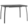 Anthrazitfarbener Gartentisch Moriah 110x80x72cm (Stahlgitter)