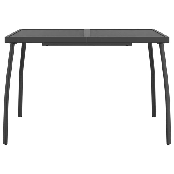 Anthrazitfarbener Gartentisch Moriah 110x80x72cm (Stahlgitter)