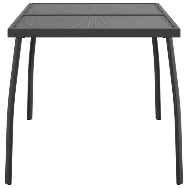 Anthrazitfarbener Gartentisch Moriah 110x80x72cm (Stahlgitter)