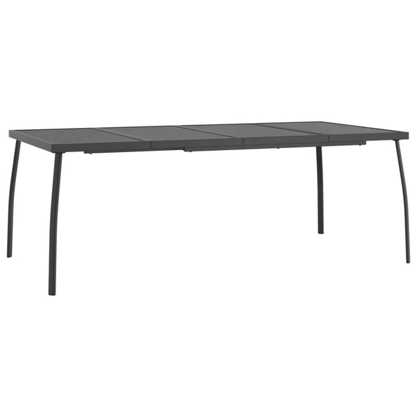 Anthrazit Gartentisch Moriah 200x100x72cm (Stahlgitter)