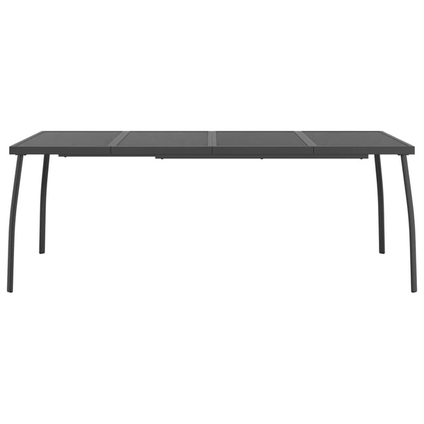 Anthrazit Gartentisch Moriah 200x100x72cm (Stahlgitter)
