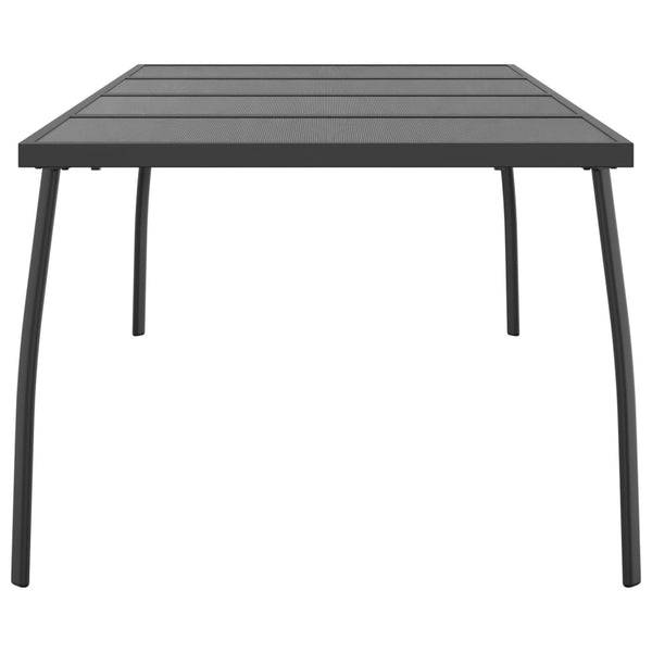 Anthrazit Gartentisch Moriah 200x100x72cm (Stahlgitter)
