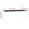Anthrazit Gartentisch Moriah 200x100x72cm (Stahlgitter)