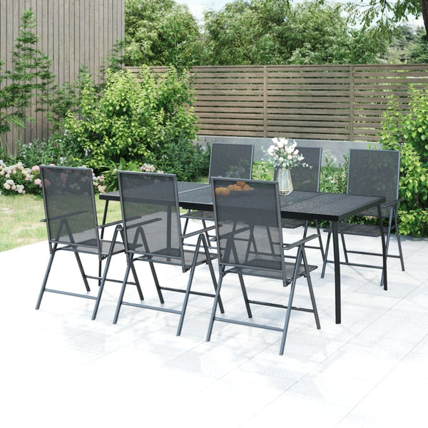 Anthrazit Gartentisch Moriah 200x100x72cm (Stahlgitter)