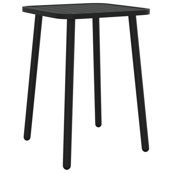 Anthrazitfarbener Gartentisch Ianorel 50x50x71cm (Stahl)
