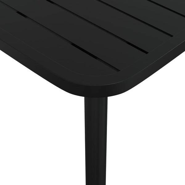 Anthrazitfarbener Gartentisch Ianorel 50x50x71cm (Stahl)