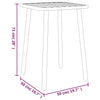 Anthrazitfarbener Gartentisch Ianorel 50x50x71cm (Stahl)