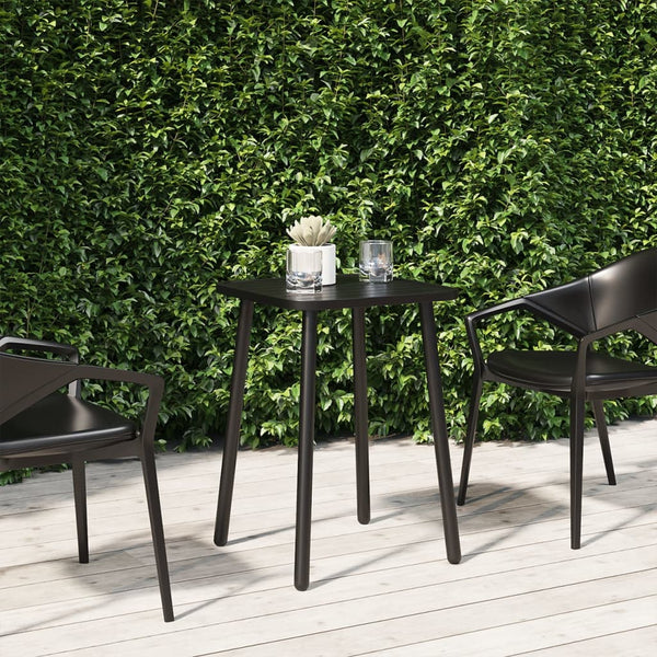 Anthrazitfarbener Gartentisch Ianorel 50x50x71cm (Stahl)