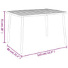 Anthrazit Gartentisch Ianorel 110x80x71cm (Stahl)