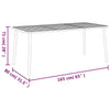 Gartentisch Anthrazit Ianorel 165x80x71cm (Stahl)