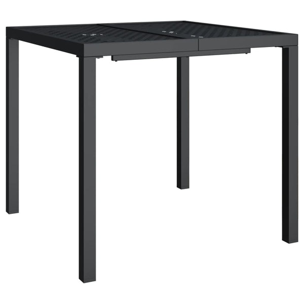 Gartentisch Anthrazit Uliana 80x80x72cm (Stahl)