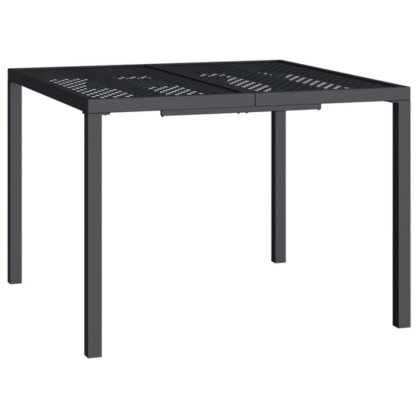 Anthrazit Gartentisch Uliana 100x100x72cm (Stahl)