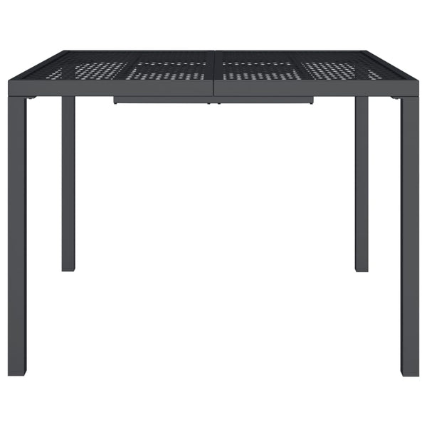 Anthrazit Gartentisch Uliana 100x100x72cm (Stahl)