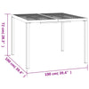 Anthrazit Gartentisch Uliana 100x100x72cm (Stahl)