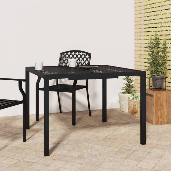 Anthrazit Gartentisch Uliana 100x100x72cm (Stahl)