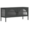 Schwarzer TV-Schrank Ivantula 105x35x50cm (Glas und Stahl)