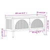 Schwarzer TV-Schrank Ivantula 105x35x50cm (Glas und Stahl)