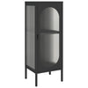 Schwarze Kommode Secosa 40x35x105cm (Glas und Stahl)
