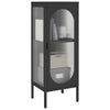 Schwarze Kommode Secosa 40x35x105cm (Glas und Stahl)