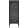 Schwarze Kommode Secosa 40x35x105cm (Glas und Stahl)