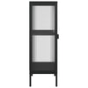 Schwarze Kommode Secosa 40x35x105cm (Glas und Stahl)