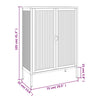 Schwarzes Sideboard Csaki 75x35x105cm (Glas und Stahl)
