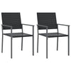 Gartensessel Handor 54x62,5x89cm (2 Stück Polyrattan) Schwarz