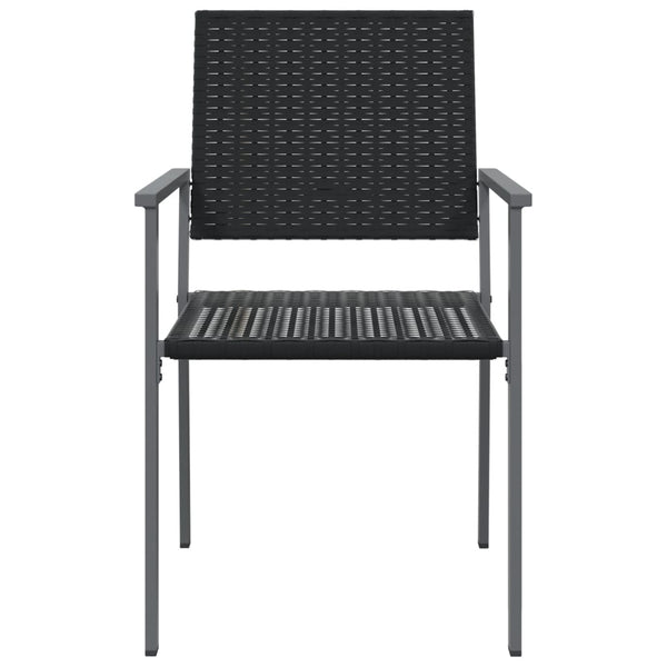 Gartensessel Handor 54x62,5x89cm (2 Stück Polyrattan) Schwarz
