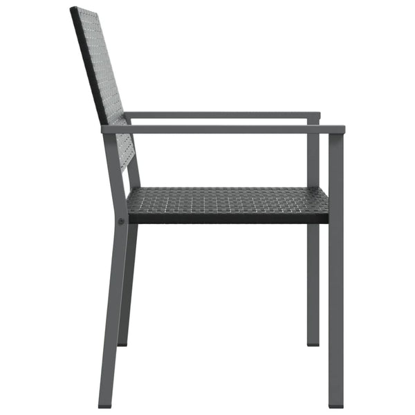 Gartensessel Handor 54x62,5x89cm (2 Stück Polyrattan) Schwarz