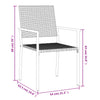 Gartensessel Handor 54x62,5x89cm (2 Stück Polyrattan) Schwarz