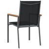 Schwarze Gartenstühle Galit 55x61,5x90cm (2 St. Textilgewebe und Stahl)