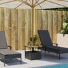Schwarzer Gartentisch Elisabeth 55x55x46,5cm (Polyrattan)