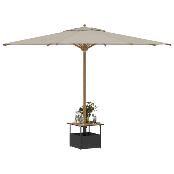 Schwarzer Gartentisch Elisabeth 55x55x46,5cm (Polyrattan)