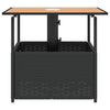 Schwarzer Gartentisch Elisabeth 55x55x46,5cm (Polyrattan)