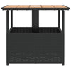 Schwarzer Gartentisch Elisabeth 55x55x46,5cm (Polyrattan)