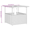 Schwarzer Gartentisch Elisabeth 55x55x46,5cm (Polyrattan)