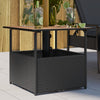 Schwarzer Gartentisch Elisabeth 55x55x46,5cm (Polyrattan)