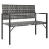 Gartenbank Pavaleanu, grau (2-Sitzer, Polyrattan)
