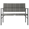 Gartenbank Pavaleanu, grau (2-Sitzer, Polyrattan)